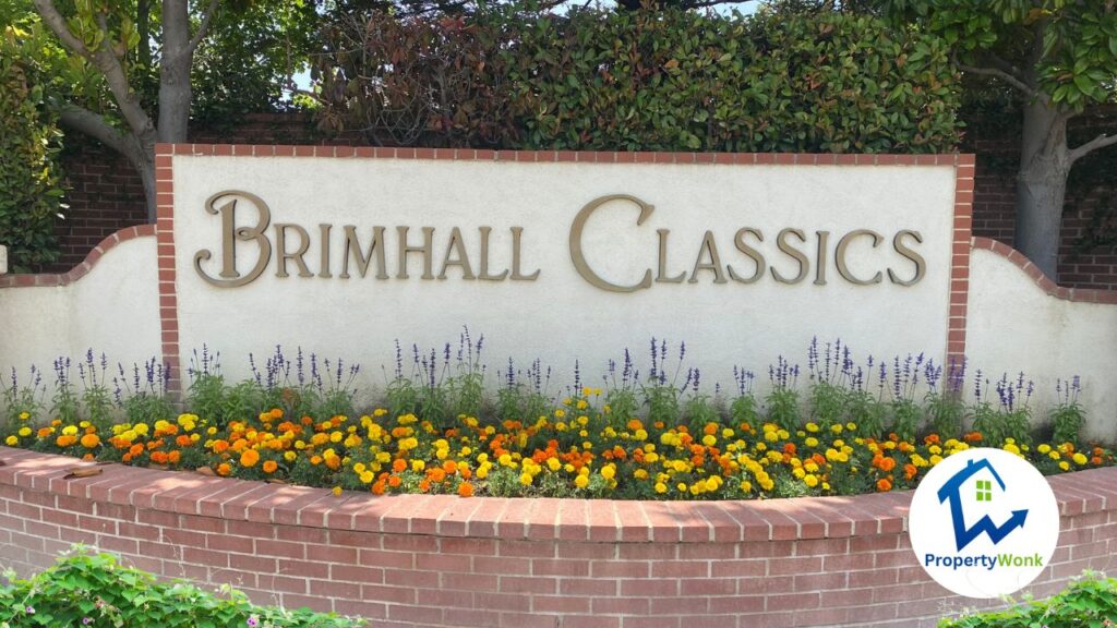 Signage at the entrance to the Brimhall Classics neighborhood in Bakersfield.