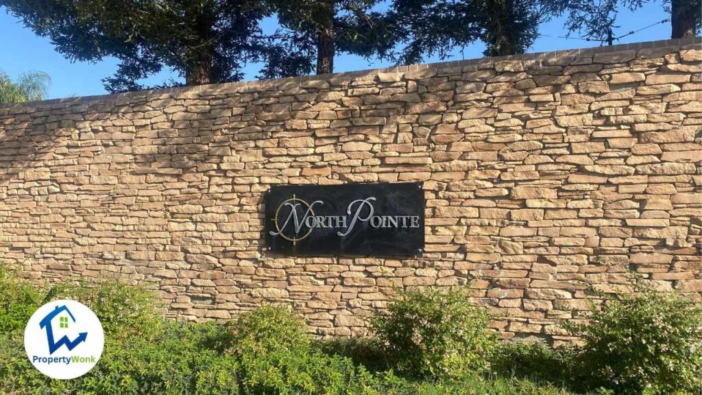 Signage at the entrance to the North Pointe neighborhood in Bakersfield.