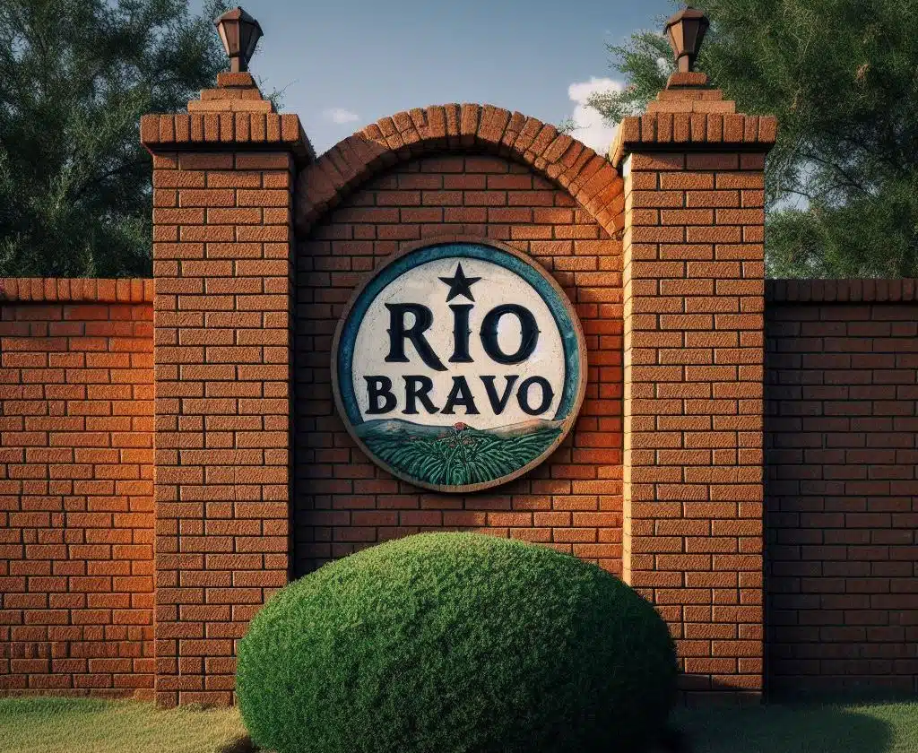 Signage for the Rio Bravo (Frito Lay Plant) neighborhood in Bakersfield.