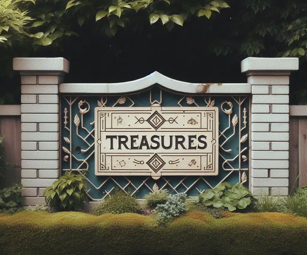 Signage for the Treasures neighborhood in Bakersfield.